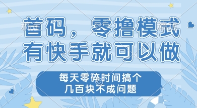 首码零撸项目，有快手就可以做，每天业务时间搞个几张不是问题【揭秘】-优创项目网