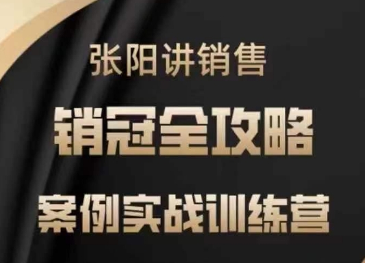 张阳讲销售实战训练营，​案例实战训练，销冠全攻略-优创项目网