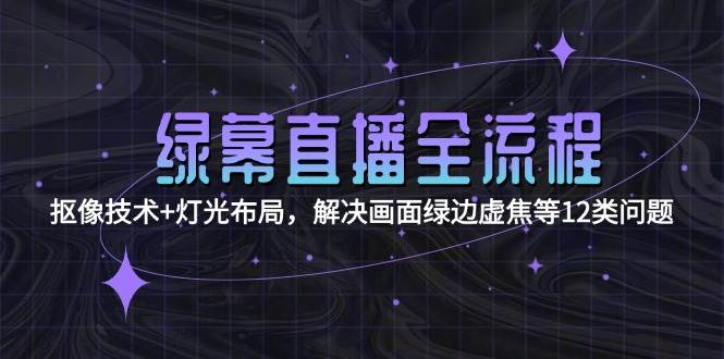 绿幕直播全流程：抠像技术+灯光布局，解决画面绿边虚焦等12类问题-优创项目网