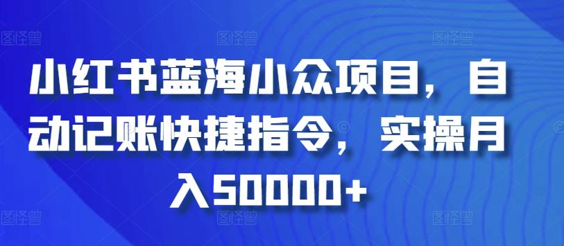 小红书蓝海小众项目，自动记账快捷指令，实操月入50000+【揭秘】-优创项目网