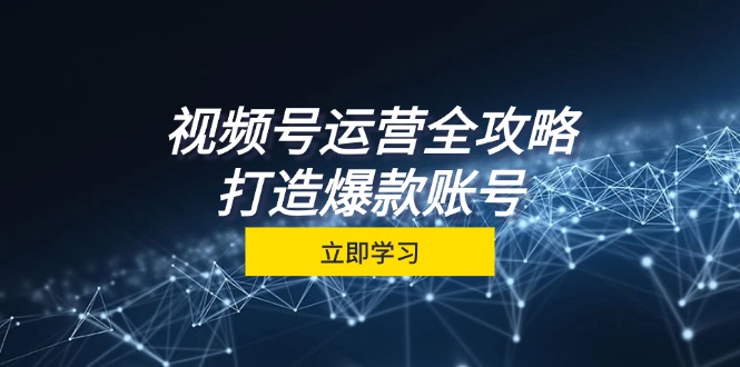 视频号运营全攻略，从定位到成交一站式学习，视频号核心秘诀，打造爆款...-优创项目网