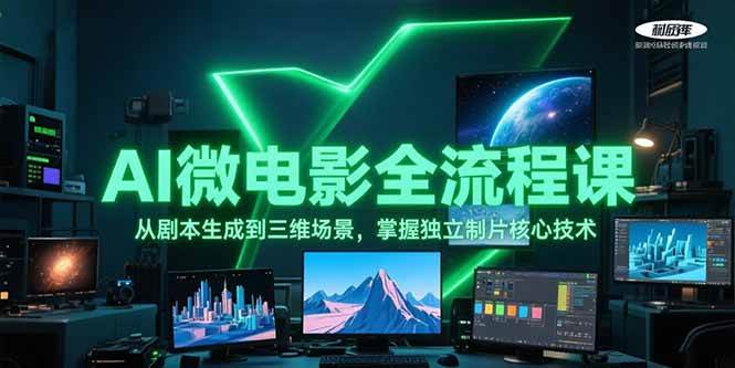 AI微电影全流程课，从剧本生成到三维场景，掌握独立制片核心技术-优创项目网