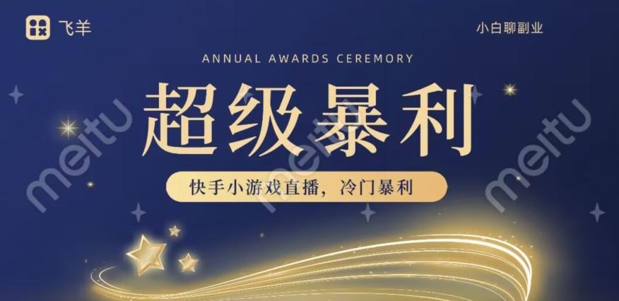 快手官方暴利冷门小游戏无人直播，小白一台电脑即可操作，轻松月入10w+-优创项目网