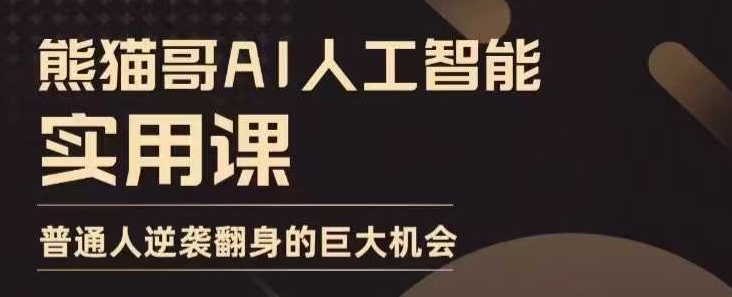 AI人工智能实用课，实在实用实战，普通人逆袭翻身的巨大机会-优创项目网