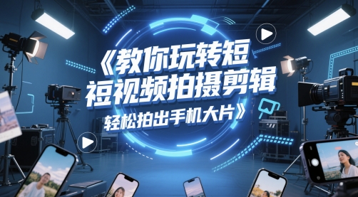 教你玩转短视频拍摄剪辑，轻松拍出手机大片-优创项目网
