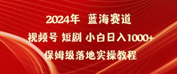 2024年视频号短剧新玩法小白日入1000+保姆级落地实操教程【揭秘】-优创项目网