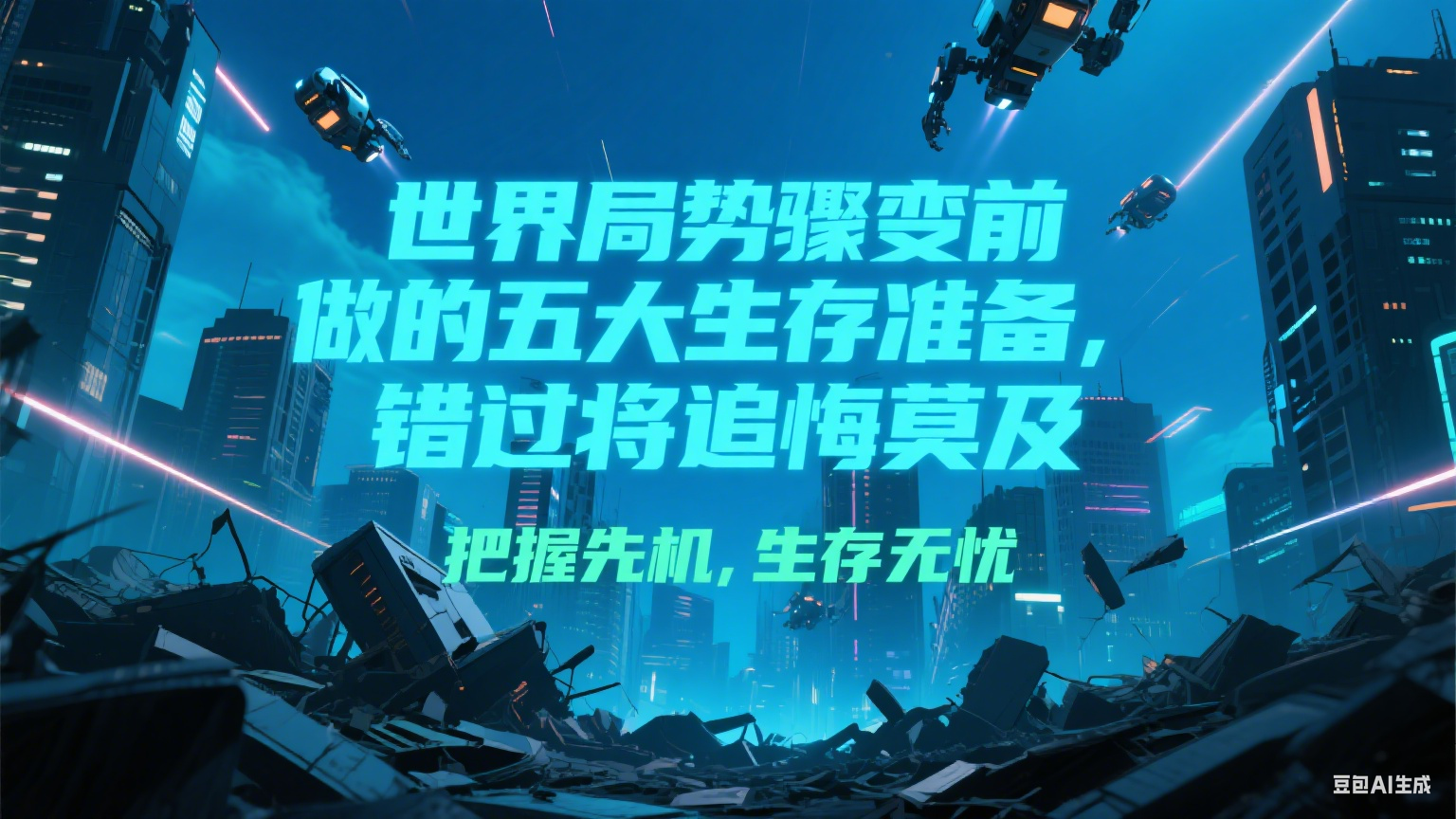 付费文章《世界局势骤变前必做的五大生存准备，错过将追悔莫及》-优创项目网