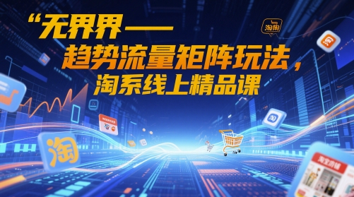 无界-趋势流量矩阵玩法，淘系线上精品课-优创项目网