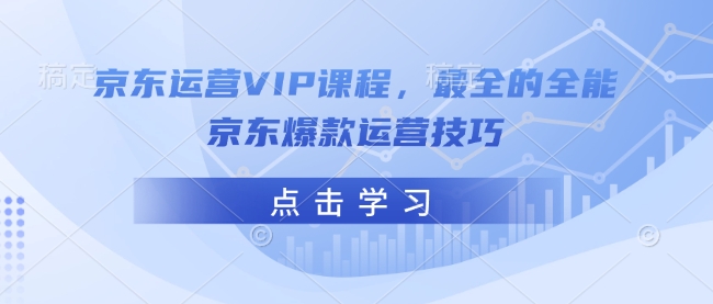 京东运营VIP课程，最全的全能京东爆款运营技巧-优创项目网