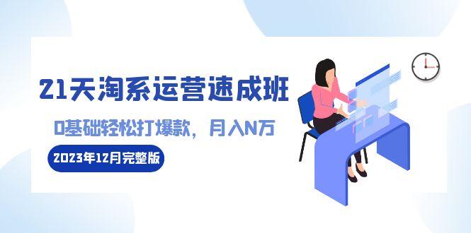 21天淘系运营-速成班2023年12月完整版：0基础轻松打爆款，月入N万-110节课-优创项目网