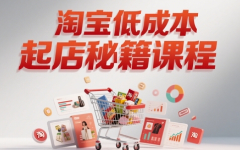 淘宝低成本起店系统课，助你快速起店，实现弯道超车-优创项目网
