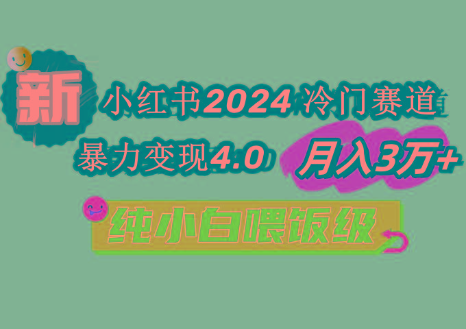 小红书2024冷门赛道 月入3万+ 暴力变现4.0 纯小白喂饭级-优创项目网