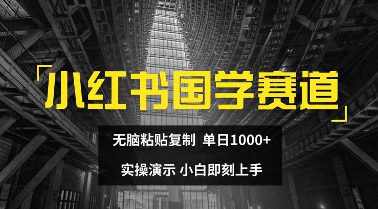 小红书国学赛道，无脑粘贴复制，单日1K，实操演示，小白即刻上手【揭秘】-优创项目网