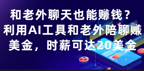 和老外聊天也能挣钱？利用AI工具和老外陪聊挣美金，时薪可达20刀-优创项目网