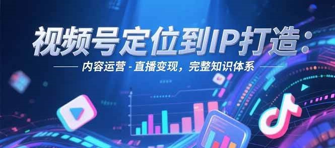 视频号定位到IP打造：账号搭建-内容运营-直播变现，完整知识体系-优创项目网