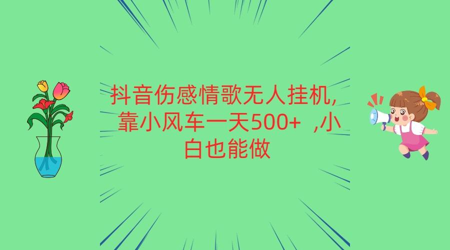 抖音伤感情歌无人挂机 靠小风车一天500+ 小白也能做-优创项目网