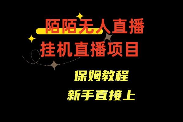 收费1980的，陌陌无人直播，通道人数少，新手容易上手-优创项目网
