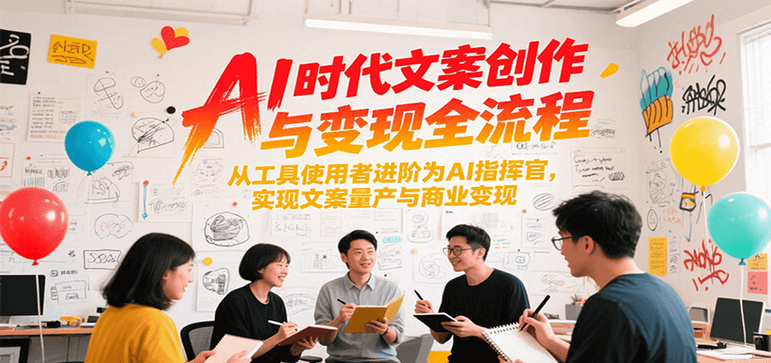 AI时代文案创作与变现全流程，从工具使用者进阶为AI指挥官，实现文案量产与商业变现-优创项目网