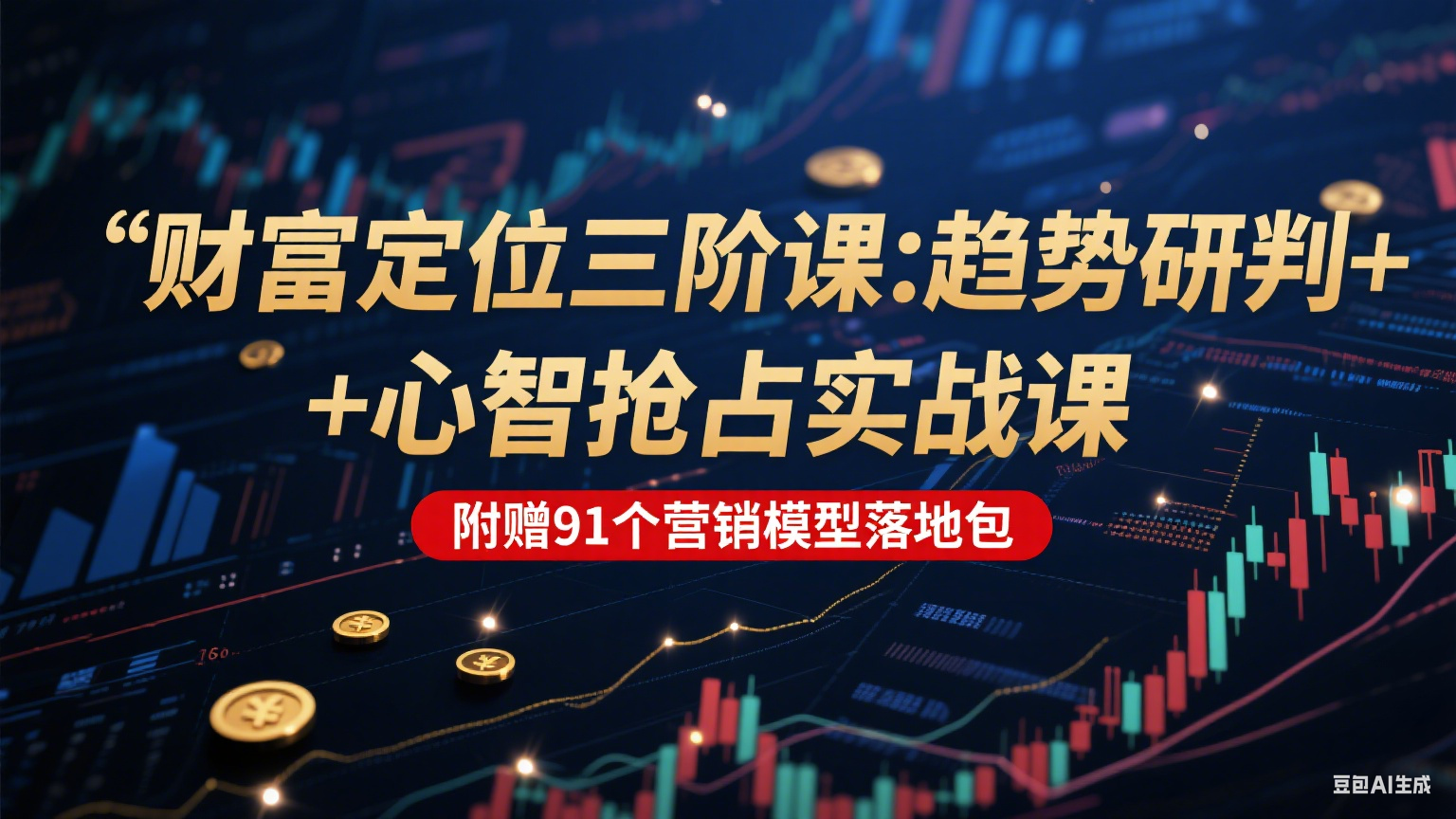财富定位三阶：趋势研判 + 心智抢占实战课，附赠91个营销模型落地包-优创项目网