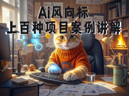 Ai风向标-附100种项目案例玩法-0基础小白到大神ai视频商业应用教学-优创项目网