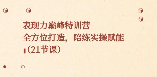 表现力巅峰特训营，全方位打造，陪练实操赋能（21节课）-优创项目网