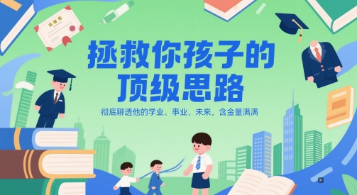付费文章：拯救你孩子的顶级思路，彻底聊透他的学业、事业、未来，含金量满满-优创项目网