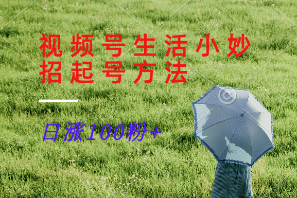 视频号生活小妙招分享赛道， 起号涨粉新方法，日涨100粉-优创项目网