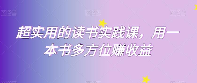 超实用的读书实践课，用一本书多方位赚收益-优创项目网
