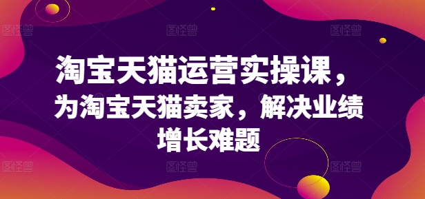 淘宝天猫运营实操课，为淘宝天猫卖家，解决业绩增长难题-优创项目网