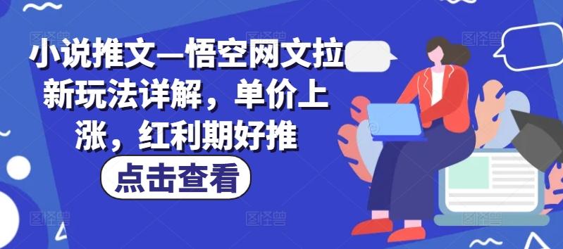 小说推文—悟空网文拉新玩法详解，单价上涨，红利期好推-优创项目网