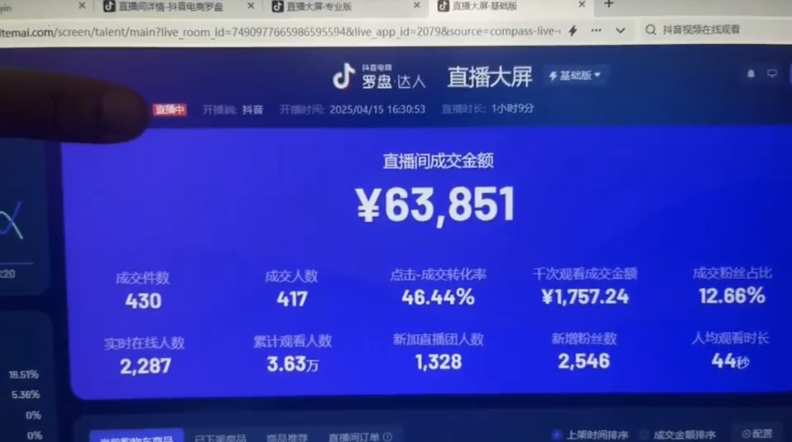 抖音破价直播，靠不露脸读稿子， 日入多张，100%起号-优创项目网