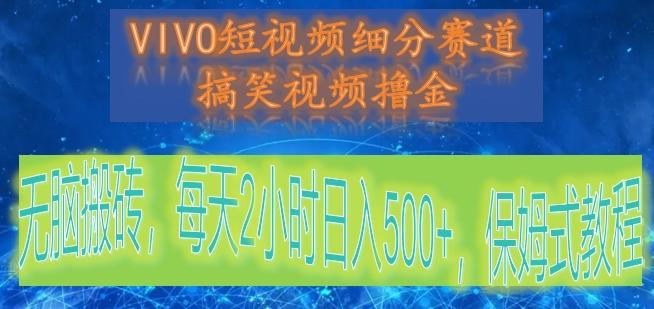 VIVO短视频细分赛道，搞笑视频撸金，无脑搬砖，每天2小时日入500+，保姆式教程-优创项目网