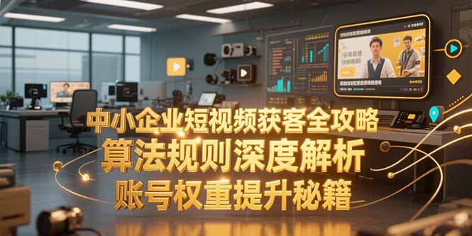 中小企业短视频获客全攻略，算法规则深度解析，账号权重提升秘籍-优创项目网