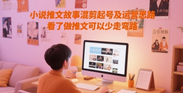 小说推文故事混剪起号及运营思路，看了做推文可以少走弯路-优创项目网