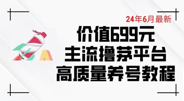 6月最新价值699的主流撸茅台平台精品养号下车攻略【揭秘】-优创项目网