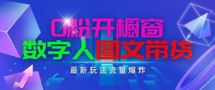 抖音最新项目，0粉开橱窗，数字人图文带货，流量爆炸，简单操作，日入1K+【揭秘】-优创项目网