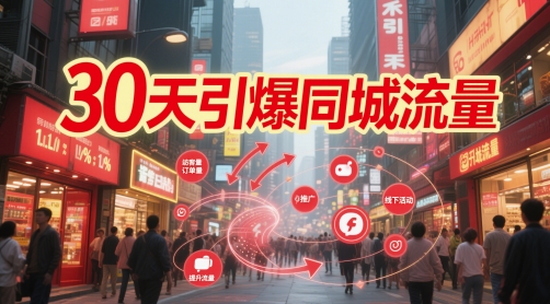30天引爆同城流量：团购篇 认知篇 流量篇 来客篇 达人篇 老板人设IP篇 投流篇-优创项目网