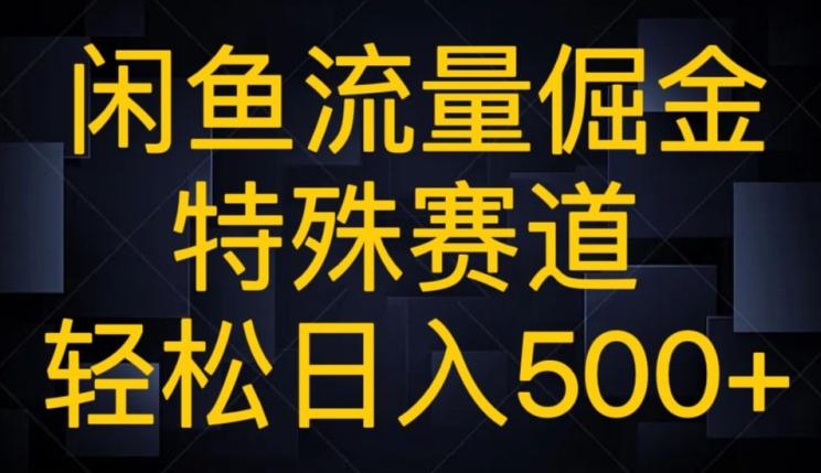闲鱼流量倔金，特殊赛道，轻松日入500+-优创项目网