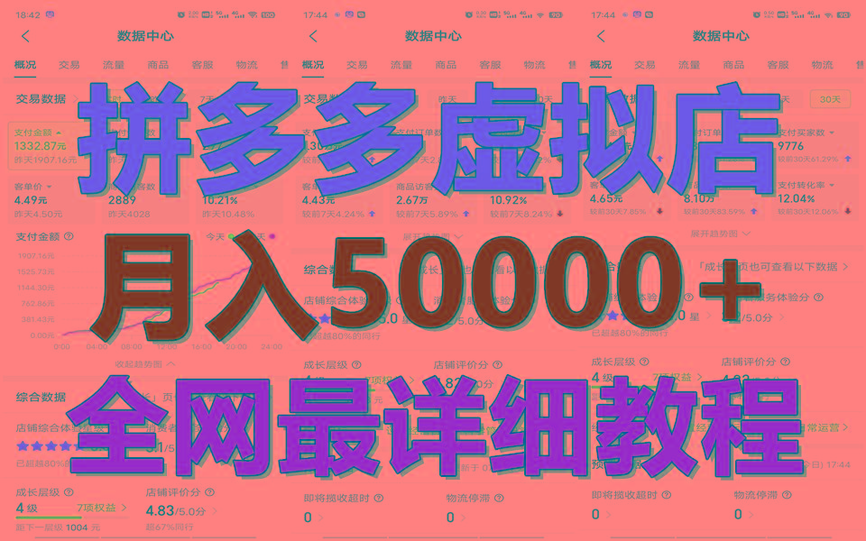 拼多多虚拟电商训练营月入50000+你也行，暴利稳定长久，副业首选-优创项目网