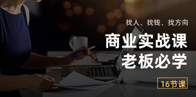商业实战课【老板必学】：找人、找钱、找方向(16节课-优创项目网