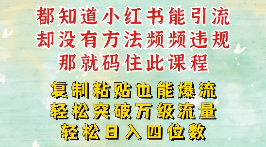 小红书靠复制粘贴一周突破万级流量池干货，以减肥为例，每天稳定引流变现四位数【揭秘】-优创项目网