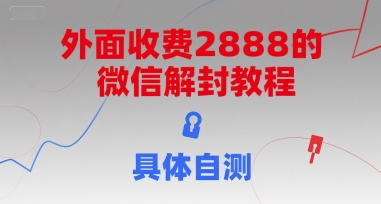 外面收费2888的微信解封教程，具体自测-优创项目网